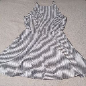 BCX Monochrome Striped Midi Dress